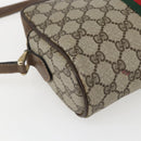 GUCCI GG Supreme Web Sherry Line Bag PVC Beige Gold 904 02 004 Auth 158796-17