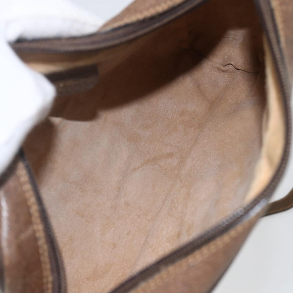 GUCCI GG Supreme Web Sherry Line Bag PVC Beige Gold 904 02 004 Auth 158796