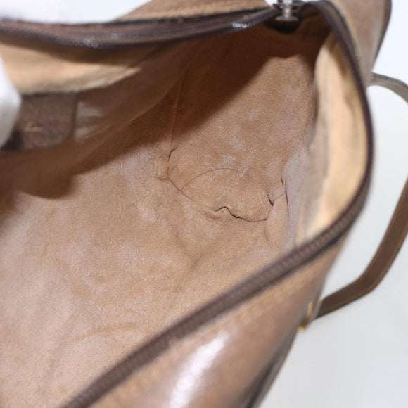 GUCCI GG Supreme Web Sherry Line Bag PVC Beige Gold 904 02 004 Auth 158796