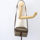 GUCCI GG Supreme Web Sherry Line Bag PVC Beige Gold 904 02 004 Auth 158796-22
