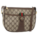 GUCCI GG Supreme Web Sherry Line Bag PVC Beige Gold 89 02 032 Auth 158797-1