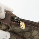 GUCCI GG Supreme Web Sherry Line Bag PVC Beige Gold 89 02 032 Auth 158797-9