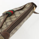 GUCCI GG Supreme Web Sherry Line Bag PVC Beige Gold 89 02 032 Auth 158797-6