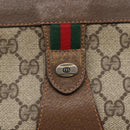 GUCCI GG Supreme Web Sherry Line Clutch Bag PVC Beige 89 01 033 Auth 158798-12
