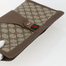 GUCCI GG Supreme Web Sherry Line Clutch Bag PVC Beige 89 01 033 Auth 158798-6