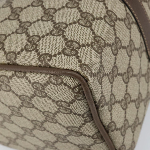 GUCCI GG Supreme Web Sherry Line Bag PVC Leather Beige 69 02 007 Auth 158799