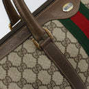 GUCCI GG Supreme Web Sherry Line Bag PVC Leather Beige 69 02 007 Auth 158799-15