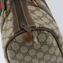 GUCCI GG Supreme Web Sherry Line Bag PVC Leather Beige 69 02 007 Auth 158799-16