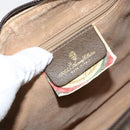 GUCCI GG Supreme Web Sherry Line Bag PVC Leather Beige 69 02 007 Auth 158799-17