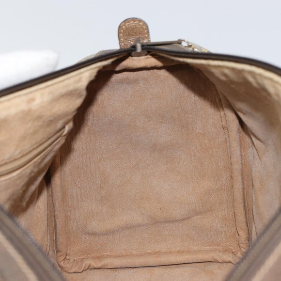 GUCCI GG Supreme Web Sherry Line Bag PVC Leather Beige 69 02 007 Auth 158799