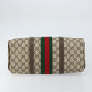 GUCCI GG Supreme Web Sherry Line Bag PVC Leather Beige 69 02 007 Auth 158799-9