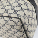 GUCCI GG Supreme Sherry Line Boston Bag PVC Navy Gold 010 378 Auth 158801-17