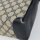 GUCCI GG Supreme Shoulder Bag PVC Navy Gold 001 085 1368 Auth 158804-10