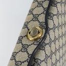 GUCCI GG Supreme Shoulder Bag PVC Navy Gold 001 085 1368 Auth 158804-14