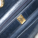 GUCCI GG Supreme Shoulder Bag PVC Navy Gold 001 085 1368 Auth 158804-15