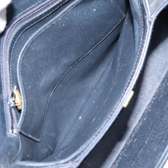 GUCCI GG Supreme Shoulder Bag PVC Navy Gold 001 085 1368 Auth 158804