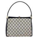 GUCCI GG Supreme Shoulder Bag PVC Navy Gold 001 085 1368 Auth 158804-2