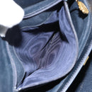 GUCCI GG Supreme Shoulder Bag PVC Navy Gold 001 085 1368 Auth 158804-21