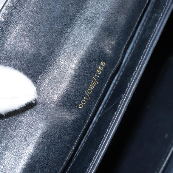 GUCCI GG Supreme Shoulder Bag PVC Navy Gold 001 085 1368 Auth 158804