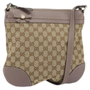GUCCI GG Canvas Web Sherry Line Mayfair Bag Beige Gold 257065 Auth 158808-1
