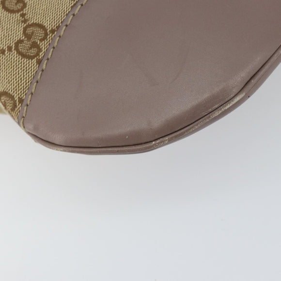 GUCCI GG Canvas Web Sherry Line Mayfair Bag Beige Gold 257065 Auth 158808