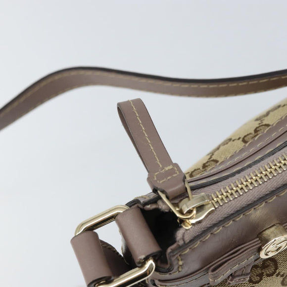 GUCCI GG Canvas Web Sherry Line Mayfair Bag Beige Gold 257065 Auth 158808