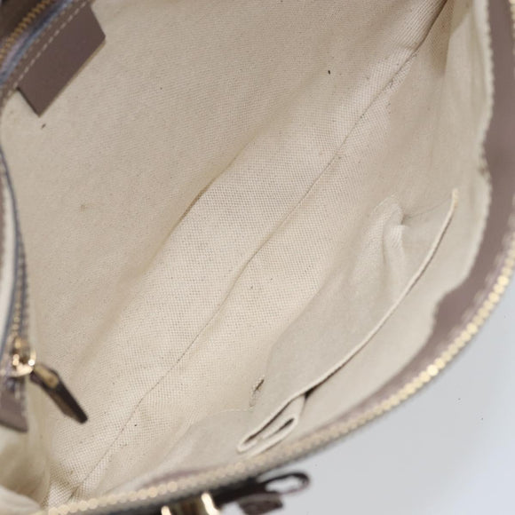 GUCCI GG Canvas Web Sherry Line Mayfair Bag Beige Gold 257065 Auth 158808