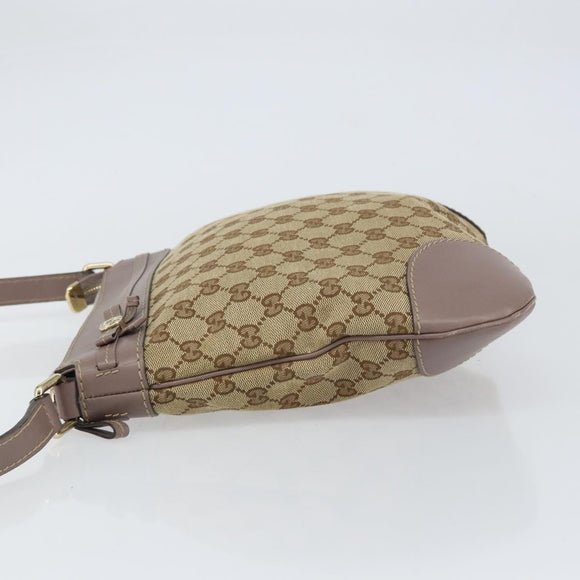 GUCCI GG Canvas Web Sherry Line Mayfair Bag Beige Gold 257065 Auth 158808