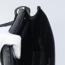 Christian Dior Trotter Canvas Shoulder Bag Navy Gold Auth 158813-20