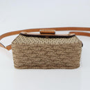 Christian Dior Trotter Canvas Shoulder Bag Brown Gold Auth 158816-11