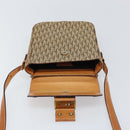 Christian Dior Trotter Canvas Shoulder Bag Brown Gold Auth 158816-17