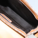 Christian Dior Trotter Canvas Shoulder Bag Brown Gold Auth 158816-19