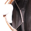 Christian Dior Trotter Canvas Shoulder Bag Brown Gold Auth 158816-22
