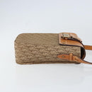 Christian Dior Trotter Canvas Shoulder Bag Brown Gold Auth 158816-4
