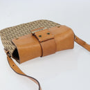Christian Dior Trotter Canvas Shoulder Bag Brown Gold Auth 158816-6