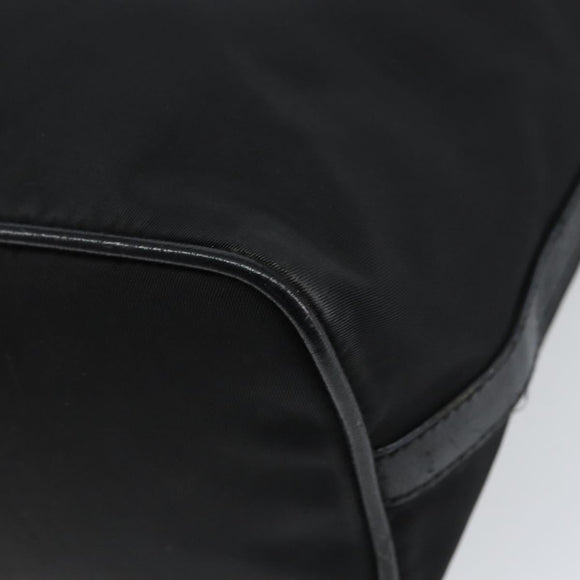 PRADA Shoulder Bag Nylon Black Silver Auth 158819
