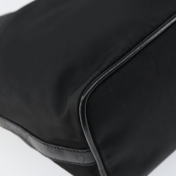 PRADA Shoulder Bag Nylon Black Silver Auth 158819
