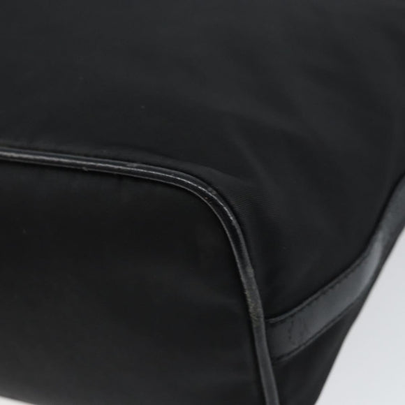 PRADA Shoulder Bag Nylon Black Silver Auth 158819