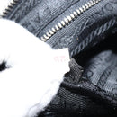 PRADA Shoulder Bag Nylon Black Silver Auth 158819-12