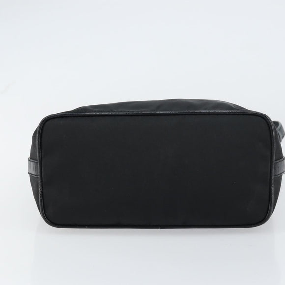 PRADA Shoulder Bag Nylon Black Silver Auth 158819