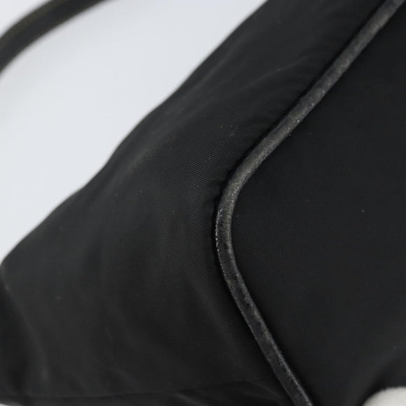 PRADA Shoulder Bag Nylon Black Silver Auth 158820