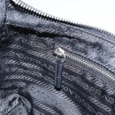 PRADA Shoulder Bag Nylon Black Silver Auth 158820-22