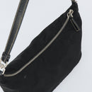 PRADA Shoulder Bag Nylon Black Silver Auth 158820-6