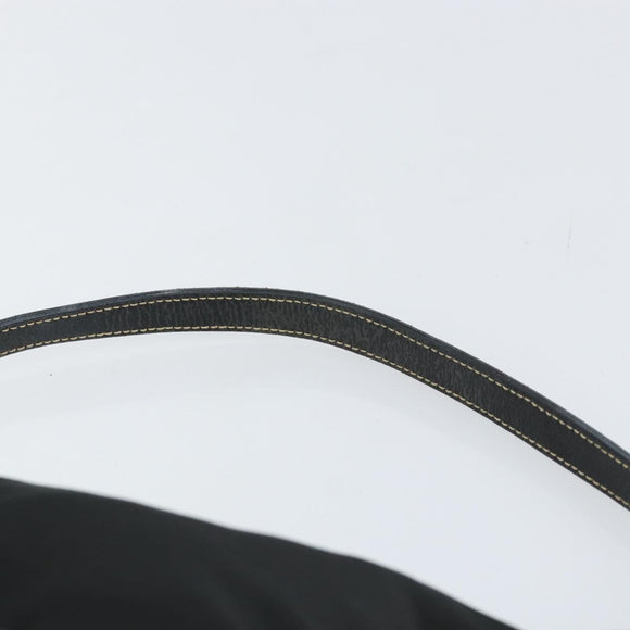 PRADA Shoulder Bag Nylon Black Silver Auth 158820