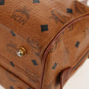 MCM Logogram Vicetos Hand Bag PVC Leather 2way Brown Gold Auth 158823-18
