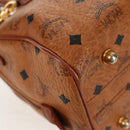 MCM Logogram Vicetos Hand Bag PVC Leather 2way Brown Gold Auth 158823-19