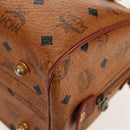 MCM Logogram Vicetos Hand Bag PVC Leather 2way Brown Gold Auth 158823-20