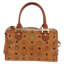 MCM Logogram Vicetos Hand Bag PVC Leather 2way Brown Gold Auth 158823-13