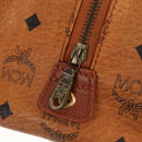 MCM Logogram Vicetos Hand Bag PVC Leather 2way Brown Gold Auth 158823-22