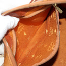 MCM Logogram Vicetos Hand Bag PVC Leather 2way Brown Gold Auth 158823-26